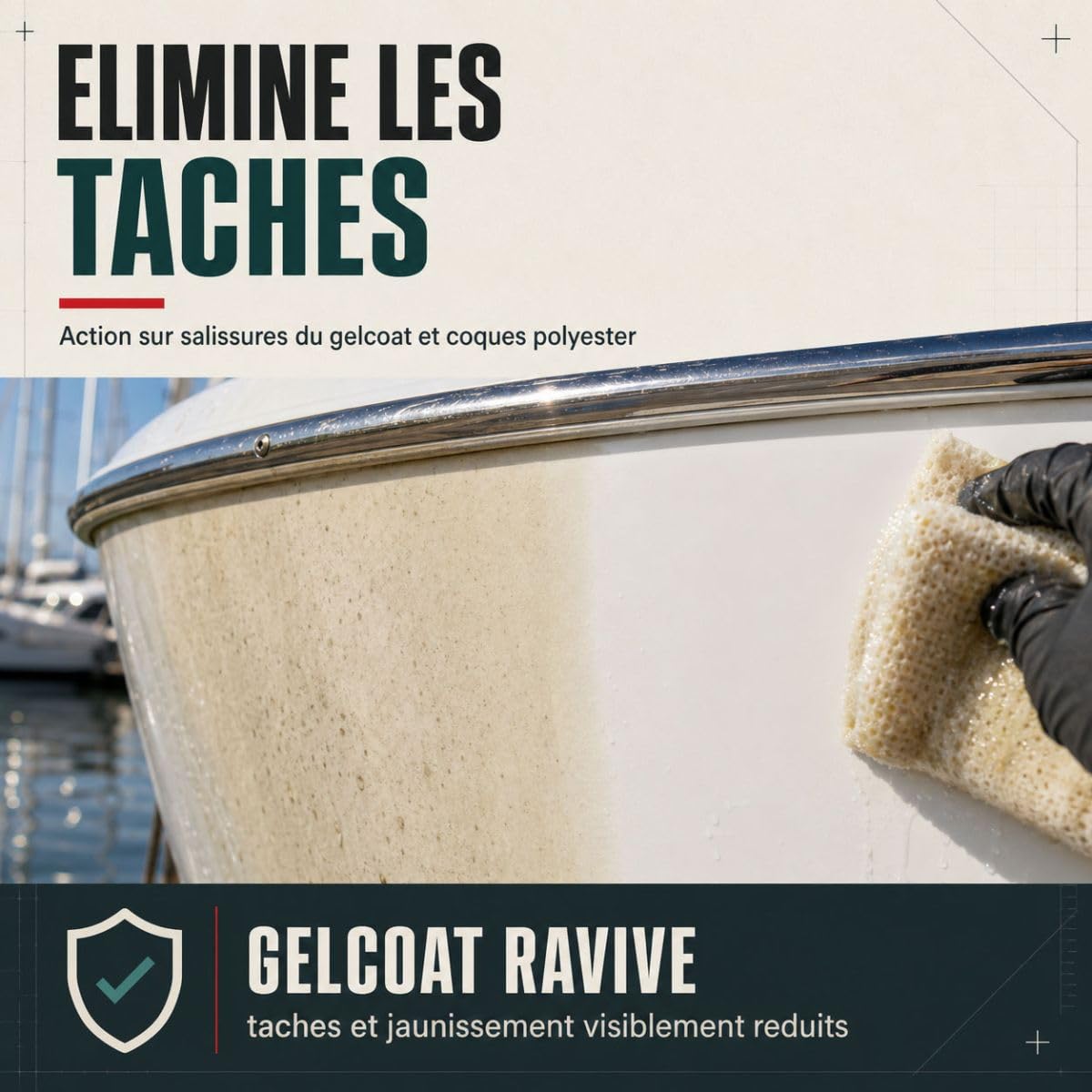 Nettoyant coques polyester, pont gel coat, pare-battage, entretien bateaux, nettoyage, entretien gelcoat - 5 L - ARCANE INDUSTRIES