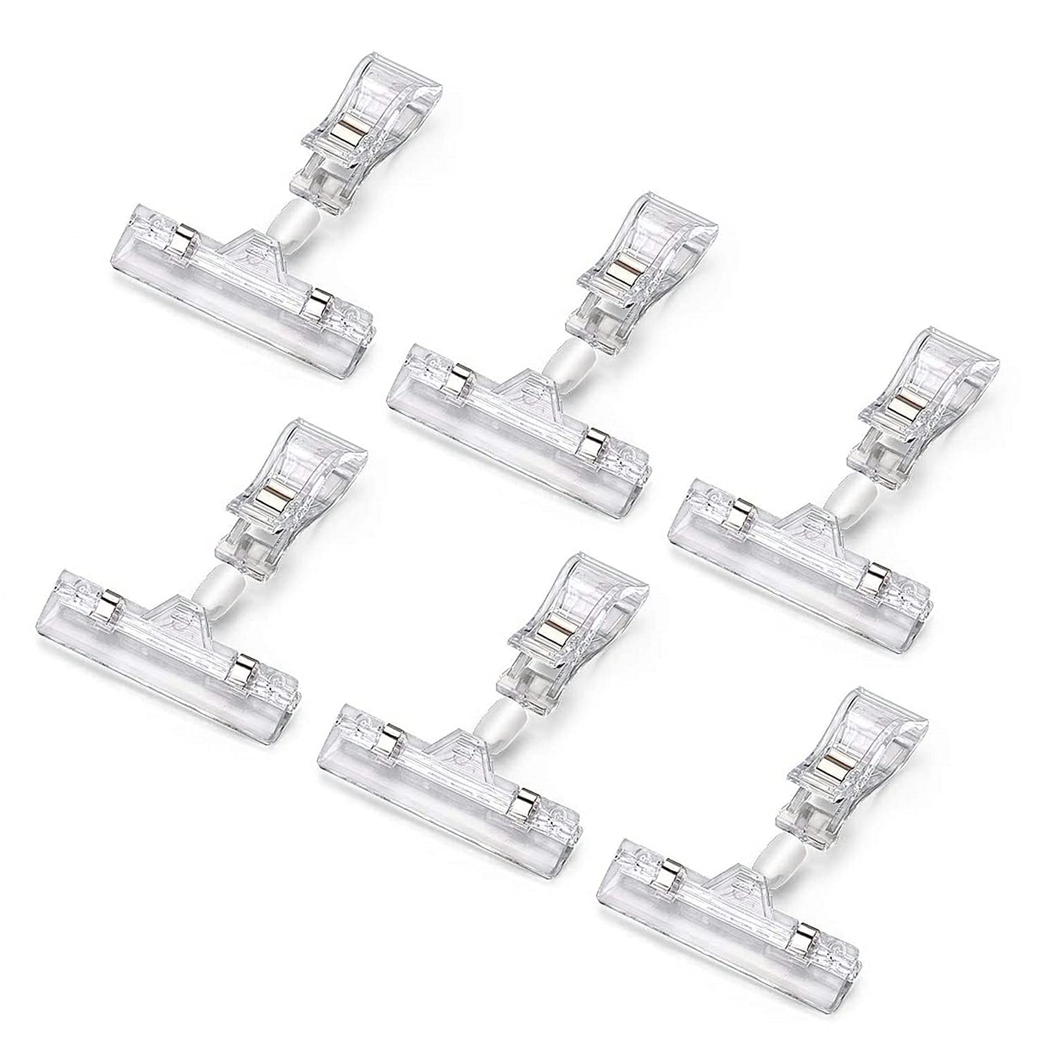 Sign Holder Clip Porta Cartellini Prezzo In Metallo | 6 Pezzi Nero