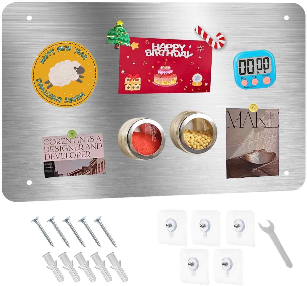 Kingin Magnetic Bulletin Board 18x12 Inches - Display Photos