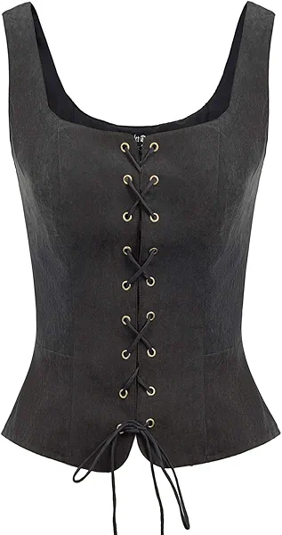 Scarlet Darkness Renaissance Costume Women Corset Tops for Women Cosplay Costume Pirate Bodice