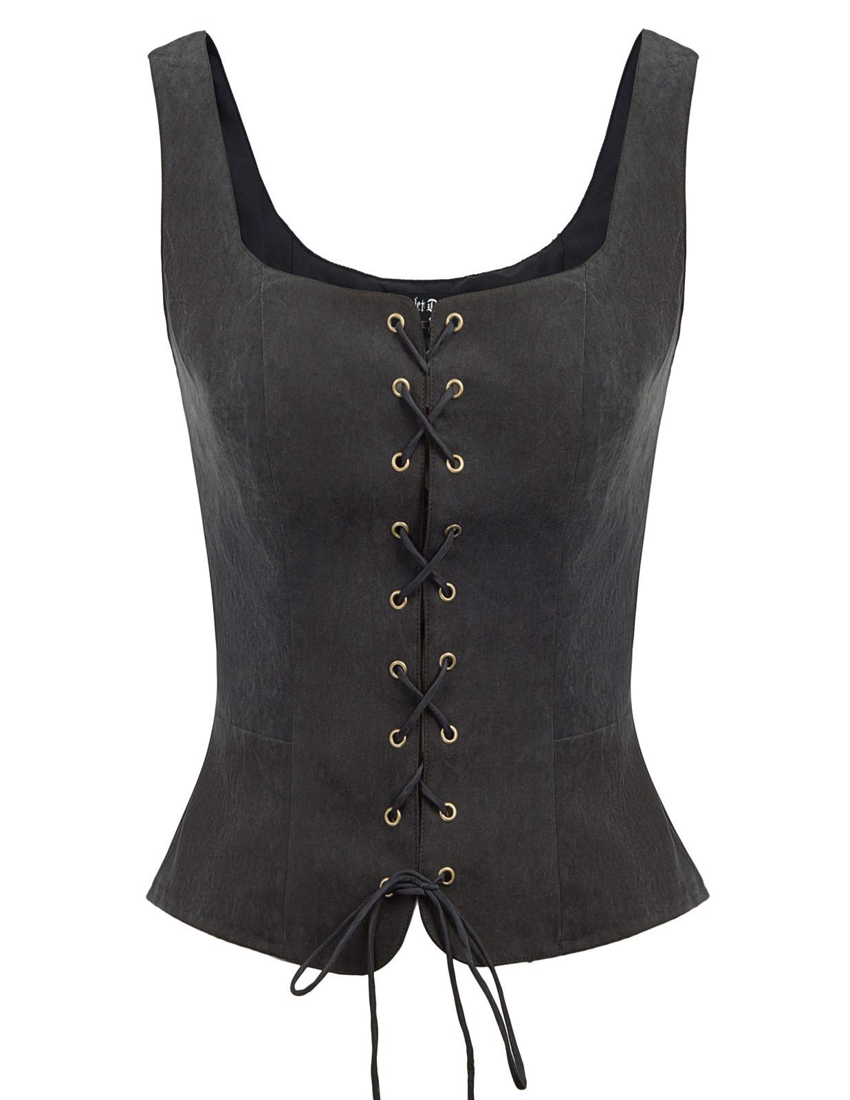 SCARLET DARKNESS Chaleco pirata renacentista para mujer, disfraz de cosplay campesino, chaleco con cordones