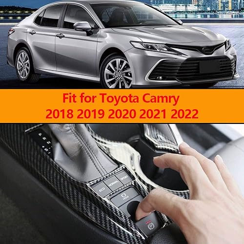 Miniatura 3 de Xhfarce Panel de control de manija de cambios, 1 unidad, decoración interior de automóvil, accesorios para Toyota Camry 2018, 2019, 2020, 2021,