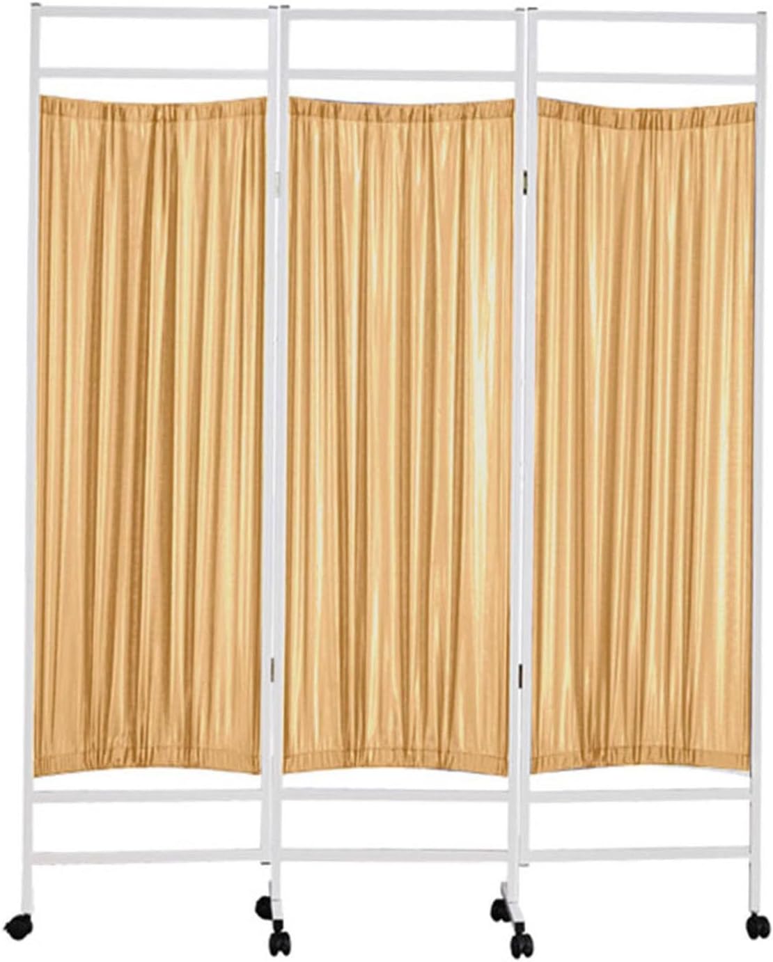 3-Panel Freestanding Room Divider, Mobile Folding Privacy Screen with Lockable Wheels, Fabric Partitions for Home, Office, and Events - Versatile Space Separator