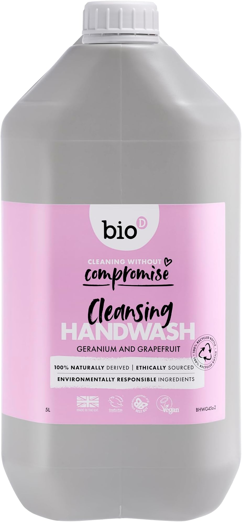 Bio-D Geranium Sanitising Hand Wash, 5 litre