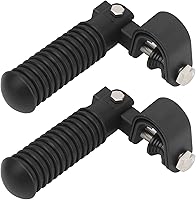 Vista 3 de Reposapiés de repuesto para motocicleta, par de clavijas de pie de motocicleta, soporte para reposapiés de 1 pulgada (negro)