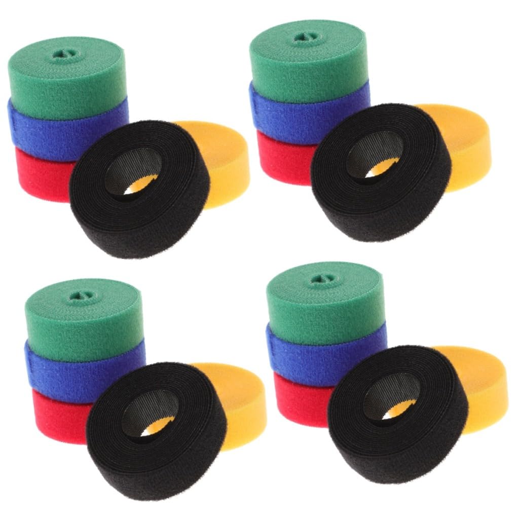 Housoutil 4 Sätze Drahtbinderücken Tucking Belt Kabelwickler Selbstklebendes Kordel-organizer-klebestreifen Kabelorganisatoren Draht-organizer-streifen 5 Rollen * 4