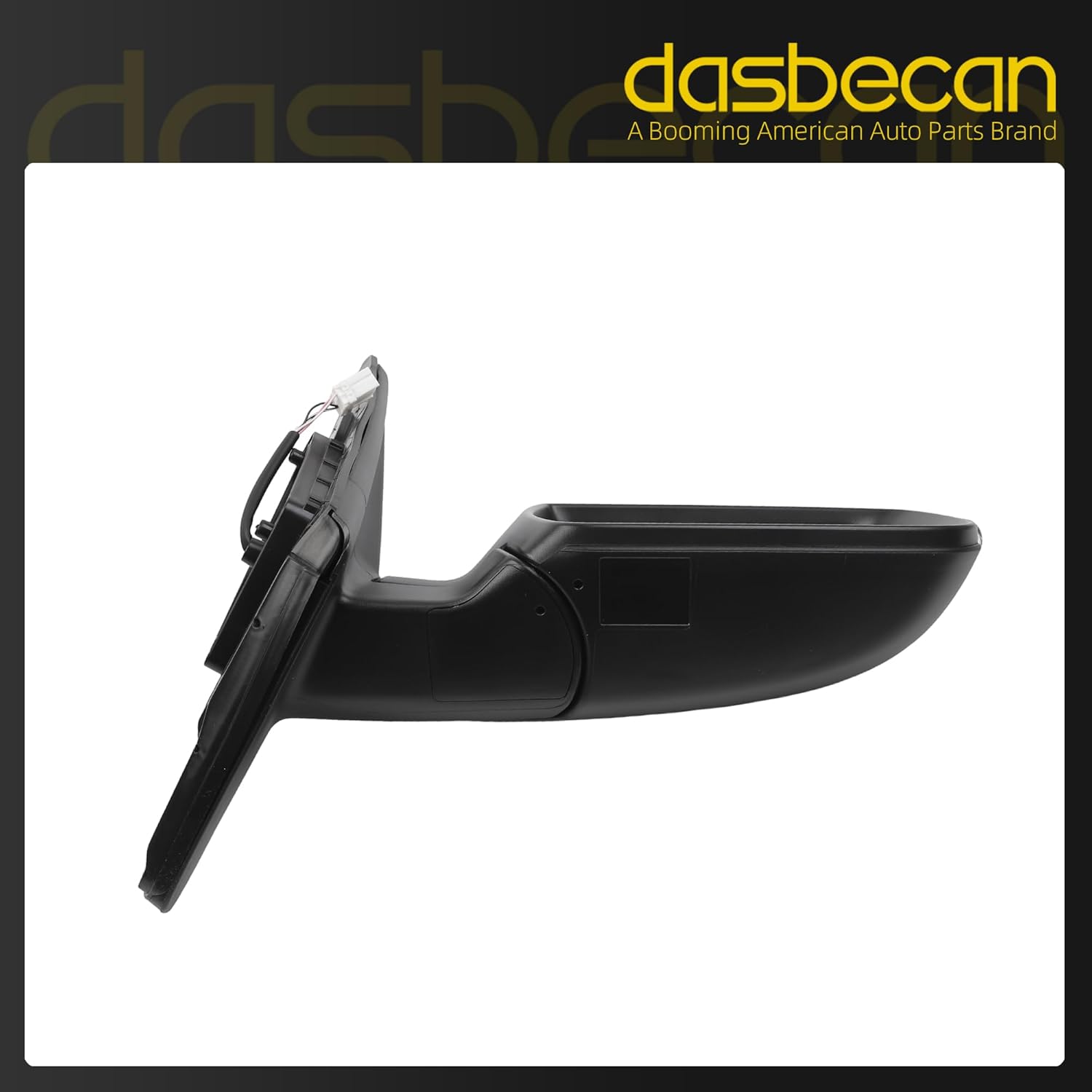 Dasbecan Right Passenger Side Mirror Compatible with 2011-2015 Kia Sorento with Power Heated Glass, Turn Signal Light, Black Mirror Cap, Manual Folding Replace#876201U050 KI1321146 (7Pins)