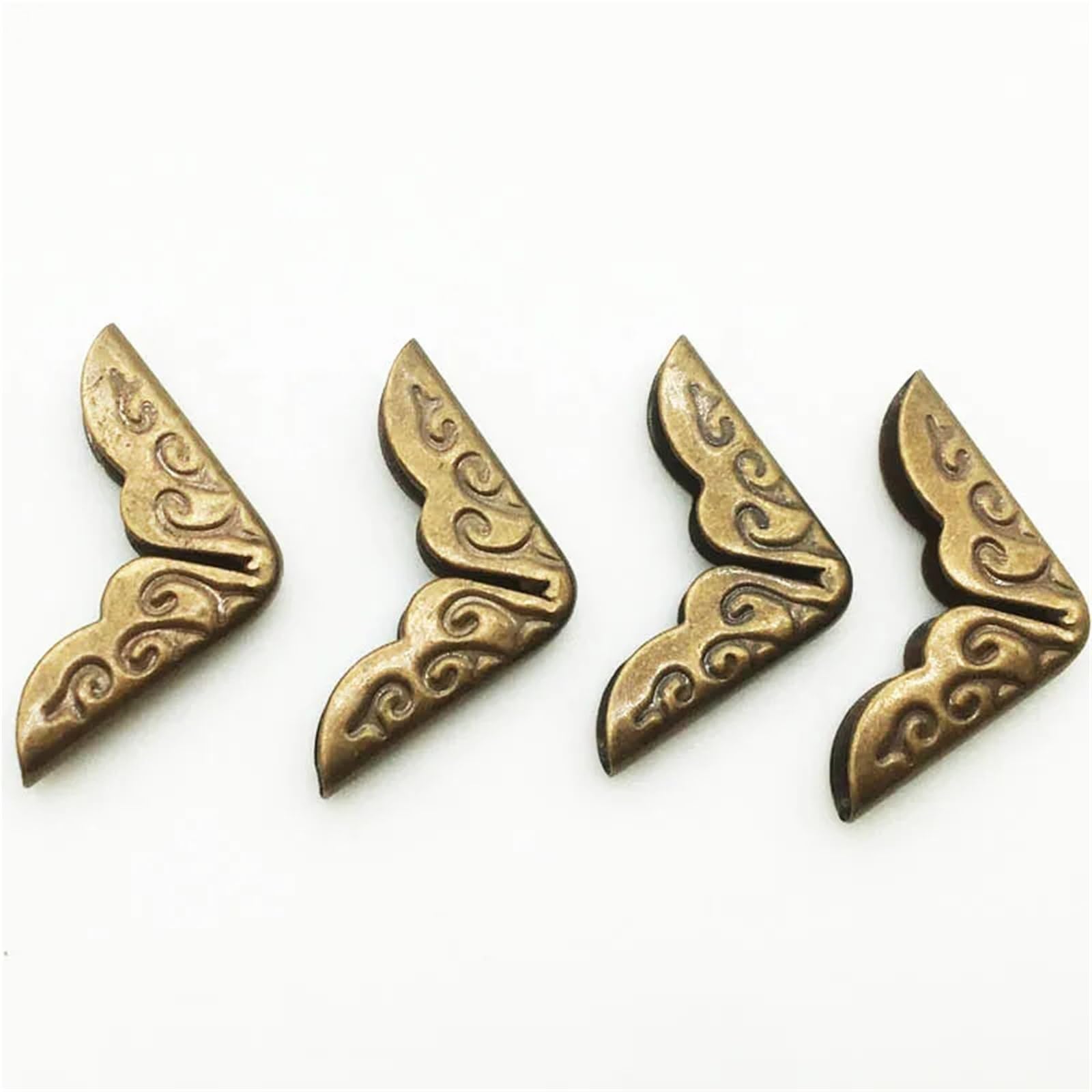 Fotoecken, 14 x 14 x 3 mm, bronzefarbene Metall-Buchecken für Fotoalben, Menüordner, DIY, Scrapbooking, Dekoration, Eckenschutz, 1000 Stück