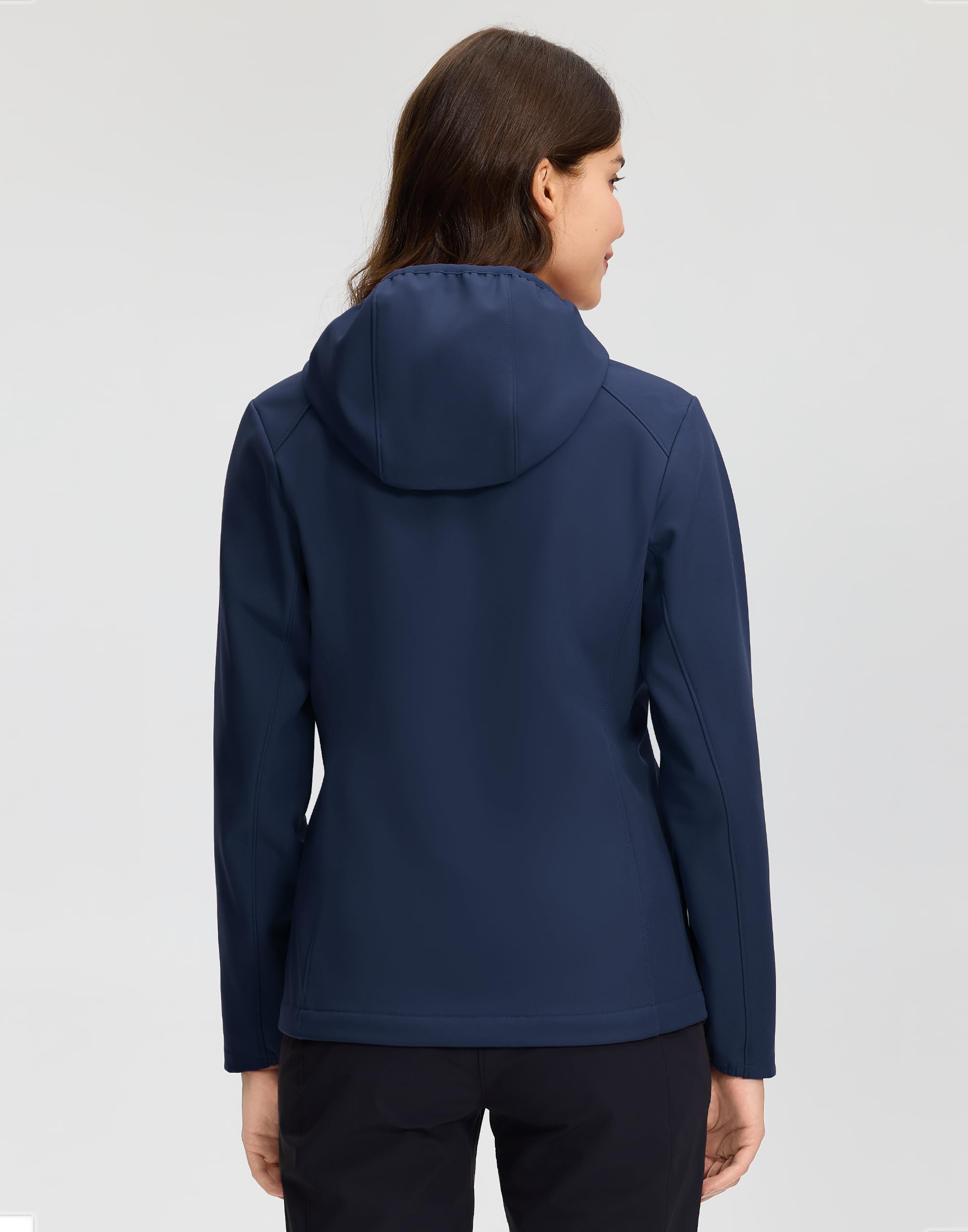Pioneer Camp Giacca softshell da donna, foderata in pile, con cappuccio, impermeabile e antivento, pratica giacca per le mezze stagioni per il tempo libero e le attività all'aperto
