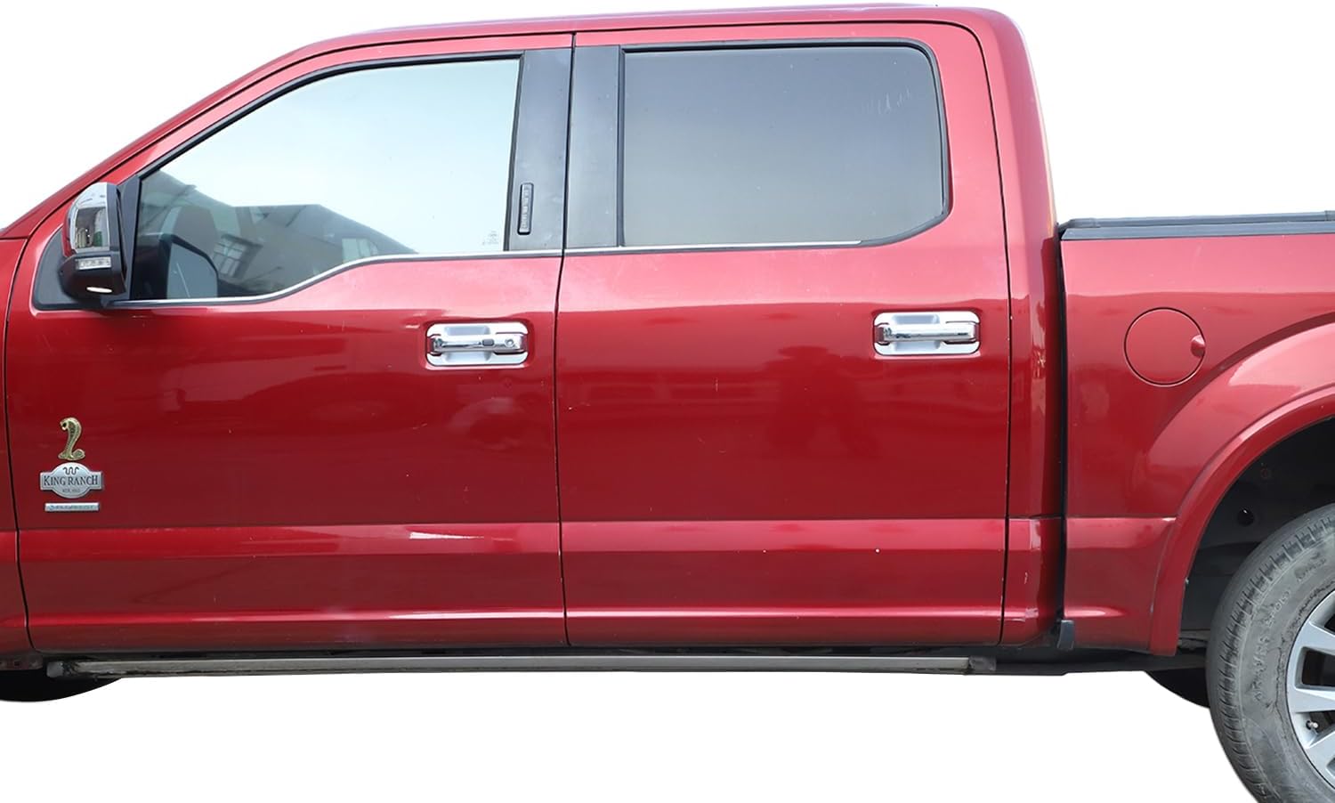 8PCS Outer Door Handles Bowl Protecter Cover Trim for Ford F150 F-150 2015 2016 2017 2018 2019 2020 Exterior Accessories (Silver)