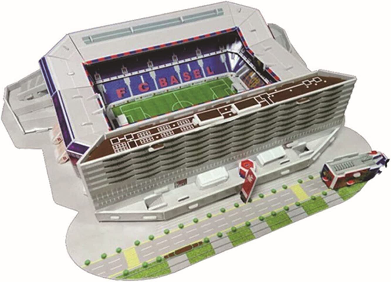 Puzzle 3D Model budynku stadionu piłkarskiego DIY Układanka Zabawka dla dorosłych i dzieci 66 sztuk