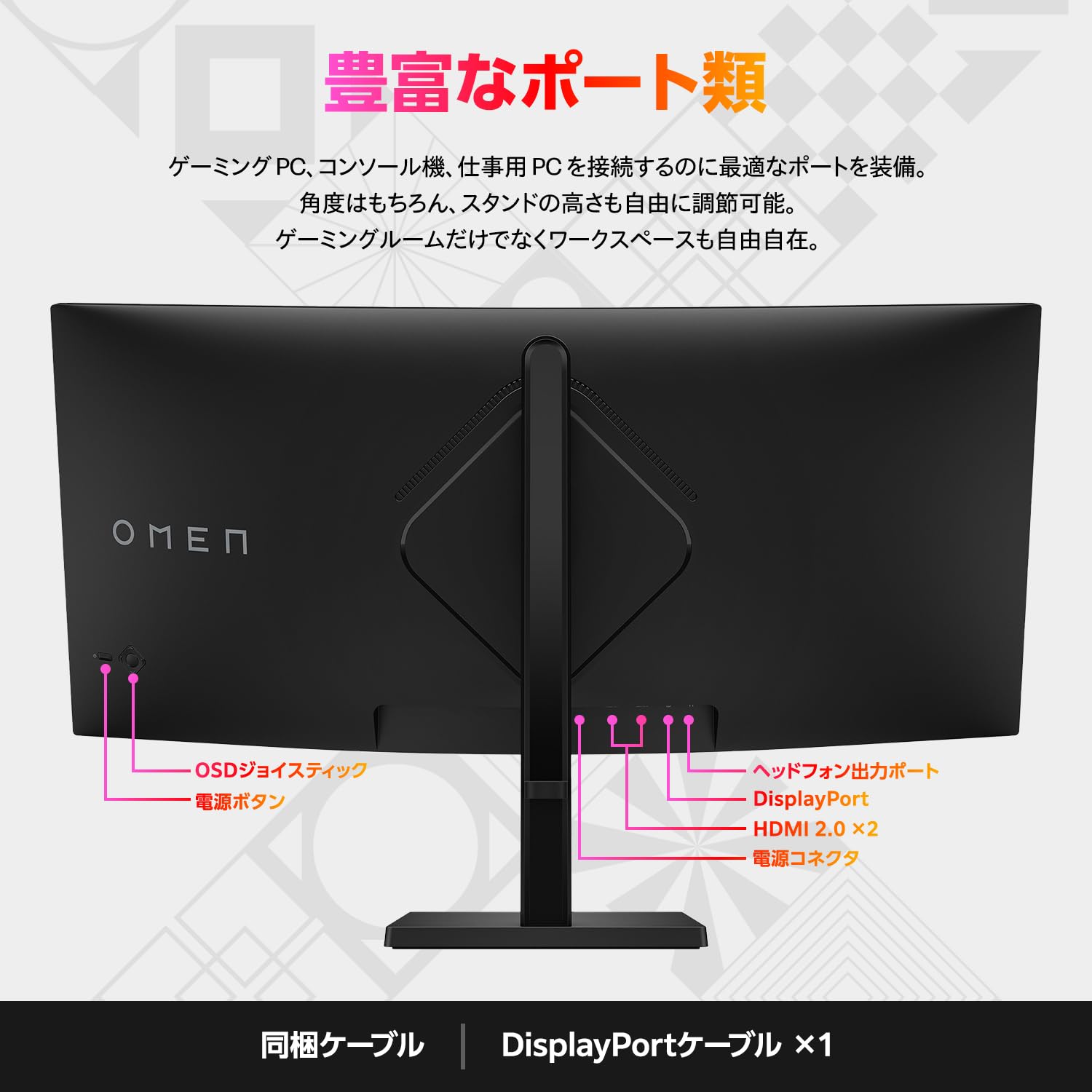 Amazon.co.jp: HP ゲーミングモニター OMEN34c G2 34.0インチワイド