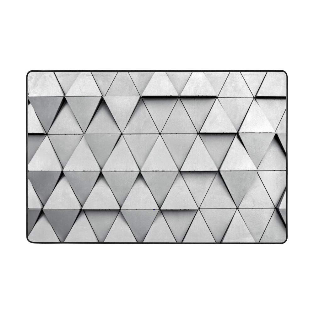Tapis corail salon anti-pli en coton stretch et losange argenté