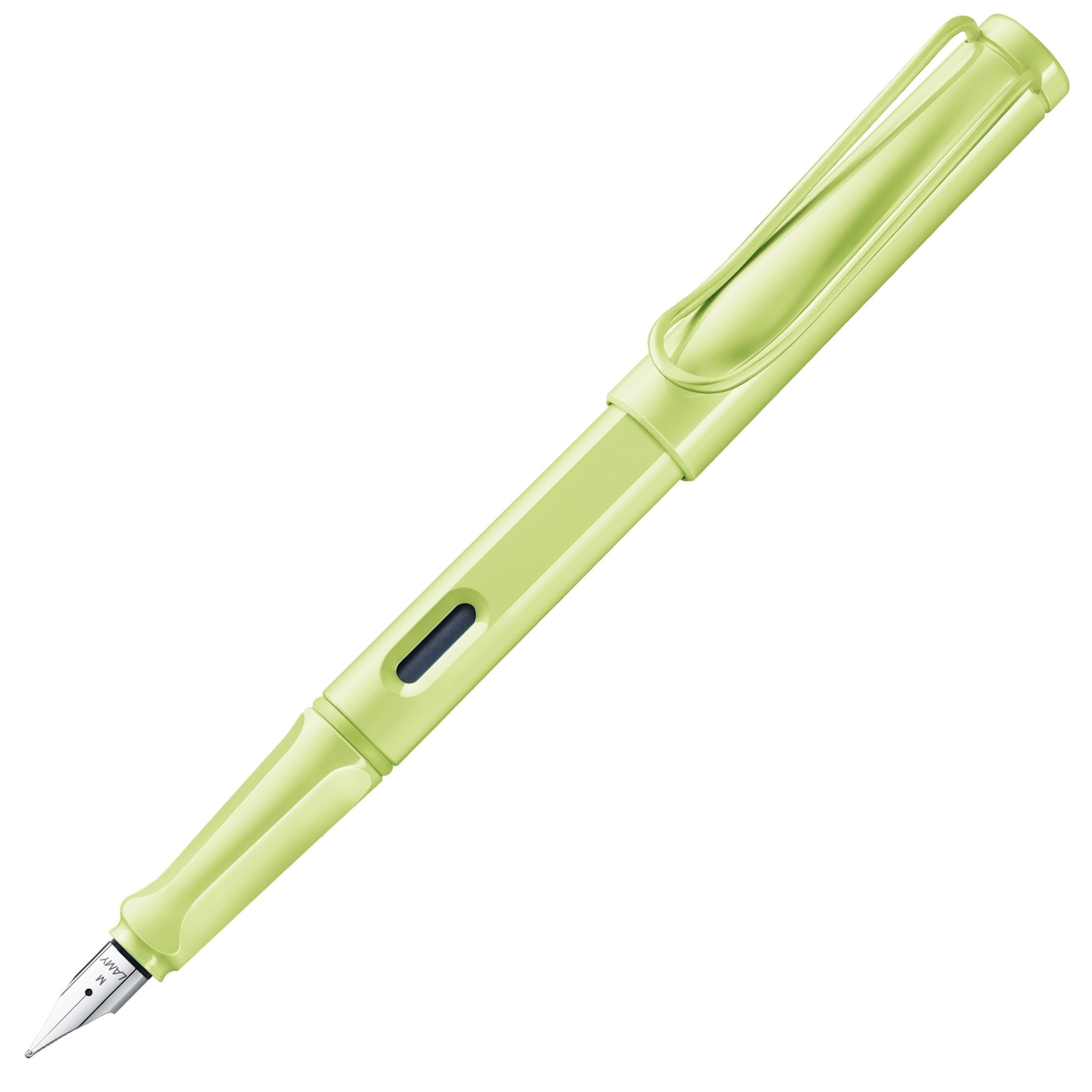 Lamy safari springgreen Füller - Füllhalter mit ergonomischem Griff & polierter Stahlfeder in Strichbreite M – robuster ASA-Kunststoff - inkl. Tintenpatrone T 10 blau - Rechtshänder