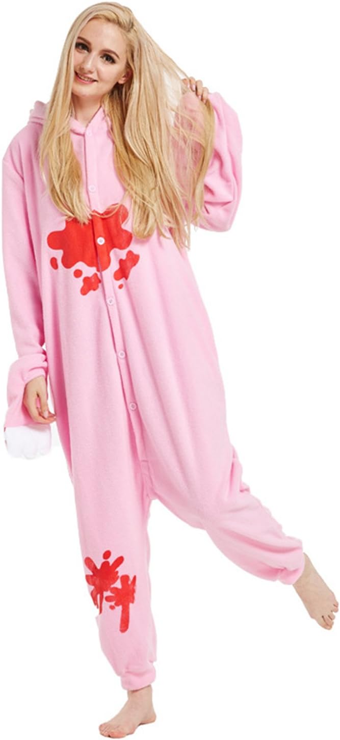 JUNG KOOK Women Men Cartoon Pajamas Polar Fleece Couples Housecoat Costume Sleepsuit