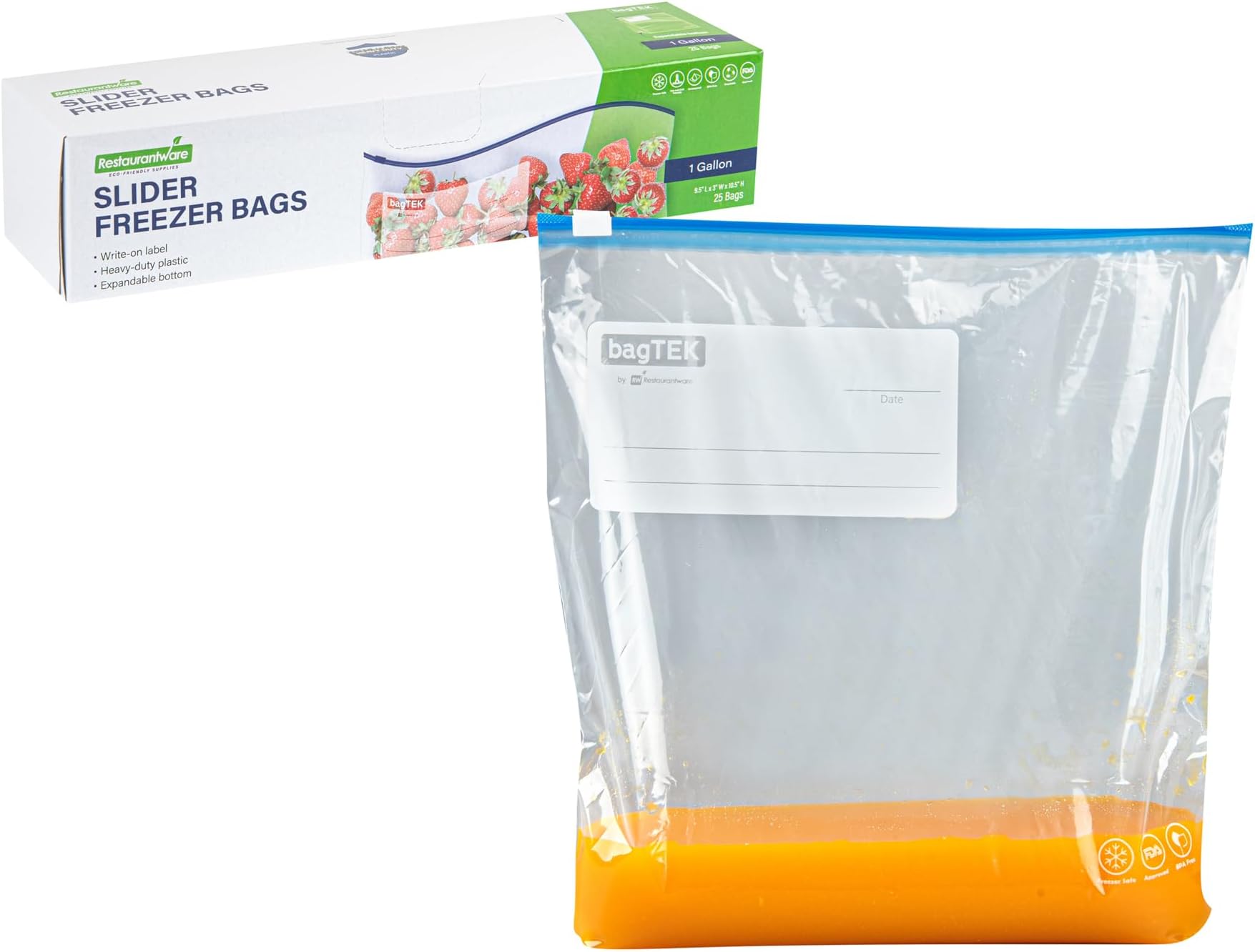 Slider Bags 1 Gallon Storage Bags For Home, Kitchen, Food