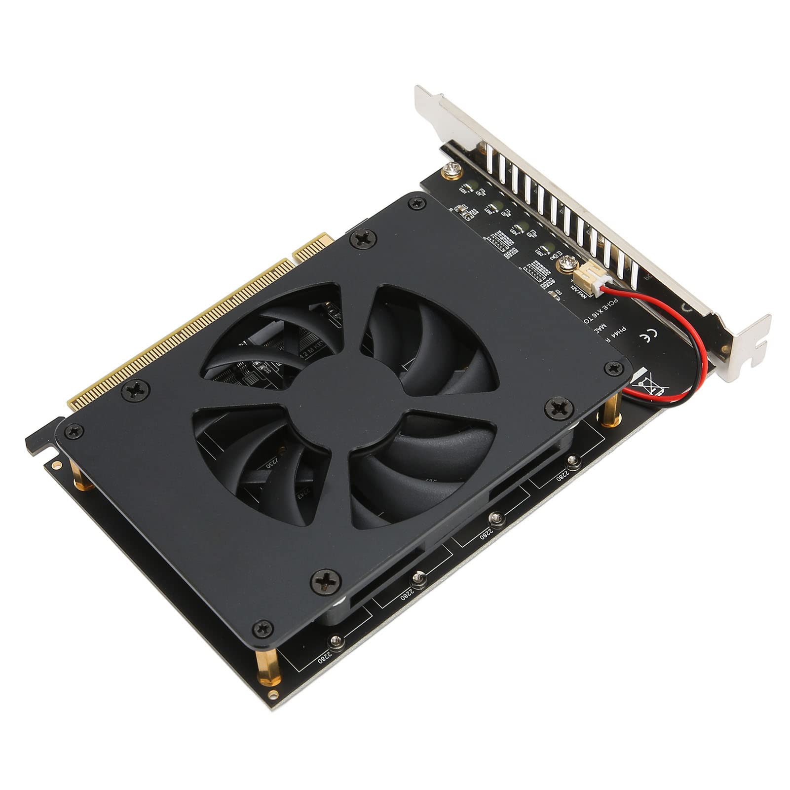 ELBME® M.2 Adapter Powerful 4x32Gbps Card with Cooling Fan for for Computer-picture-11