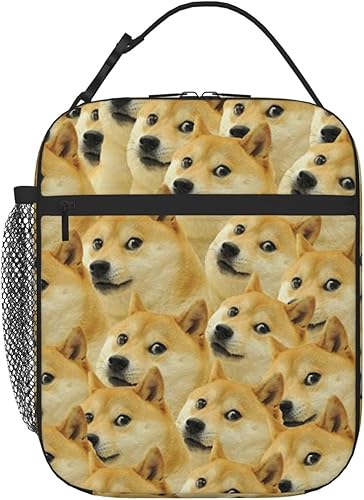 Miniatura 2 de VTCTOASY Mr Doge Meme - Lonchera para mujer, pequeña bolsa enfriadora a prueba de fugas, lonchera bento reutilizable aislada para el trabajo,
