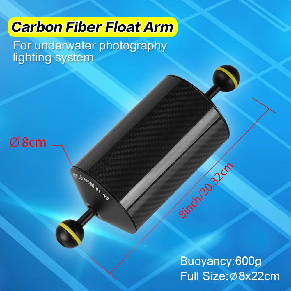 Sea frogs Carbon Fiber Dual Balls Float Arm Unterwasserfotografie Auftriebssystem (GA10)