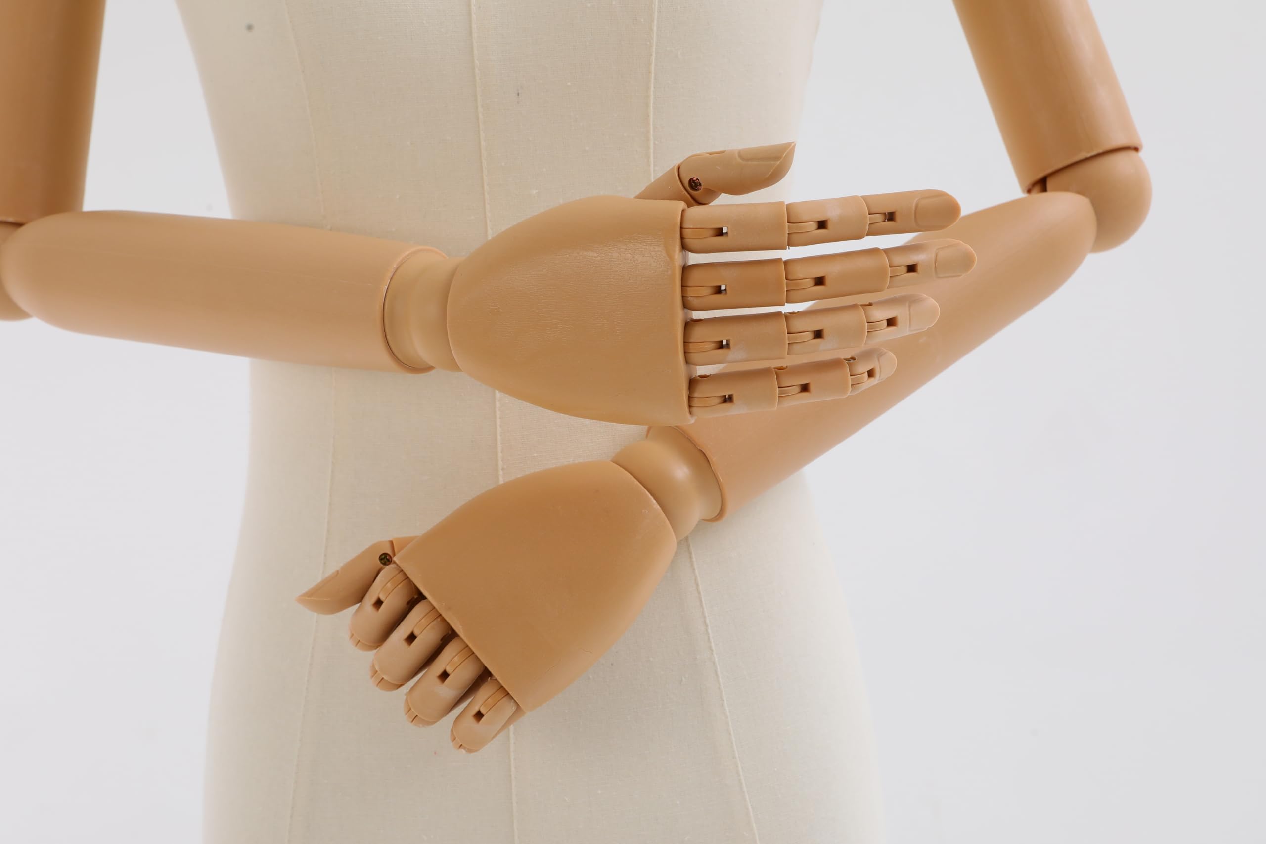 Weibliche Schneiderei Schaufensterpuppe Schneider Weibliche Schaufensterpuppe Torso Körper Fenster Hochzeitskleid Holz Arm halber Körper mit einem Leinenkopf Dreieck Halterung Basis höhenverstellbar