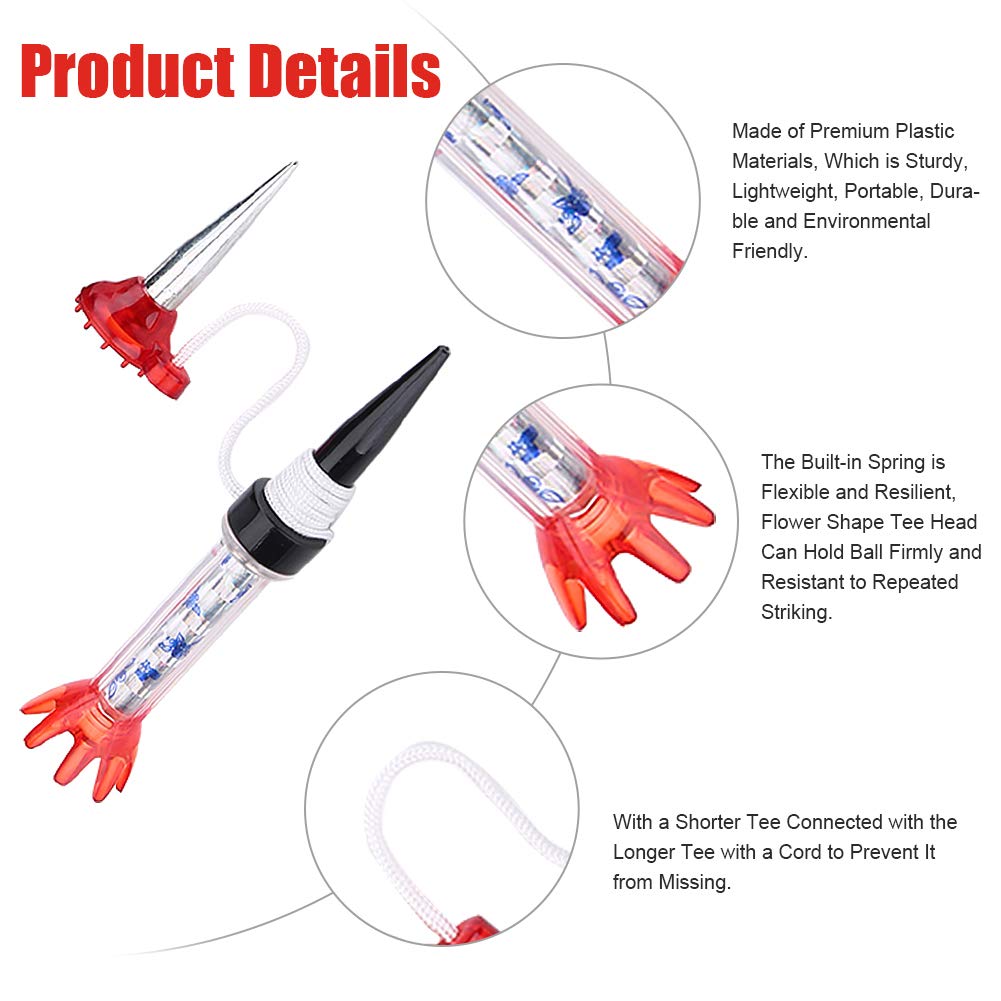 Keenso Tee Set, 4Pcs Magnetic Tees Plastic Tees Pre-set Tees Step Down with  Built-in Spring Hitting Training Tool for Practicegolf tees plastic plastic  tee : Amazon.co.uk: Sports & Outdoors