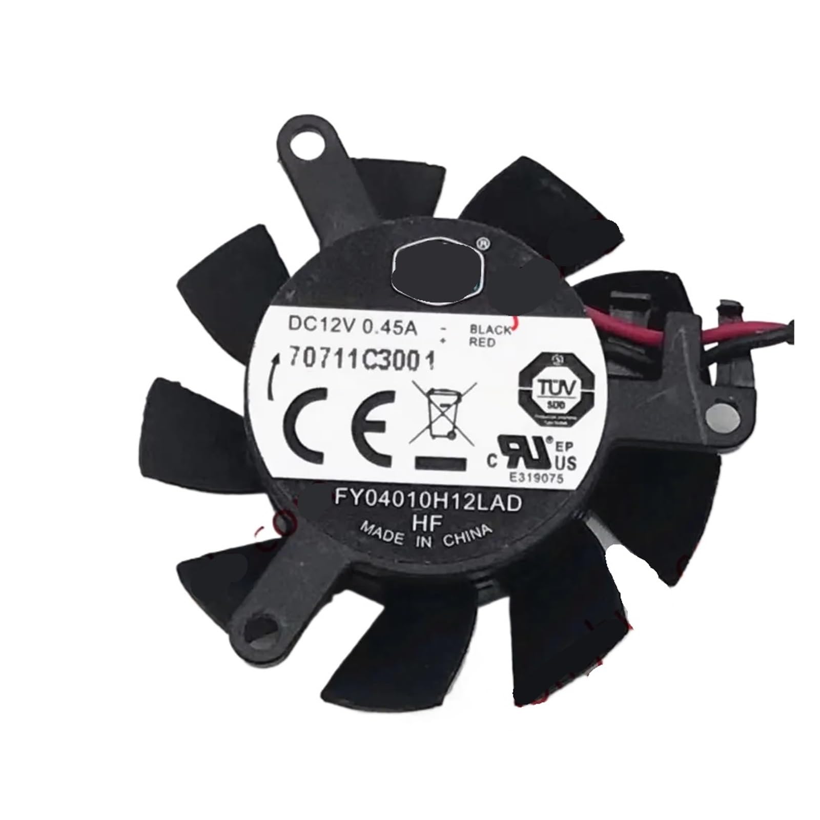 UITGVDQAT FY04010H12LAD DC 12V 0.45A 2-Wire Server Fan