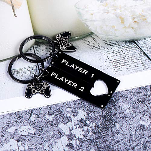 Boyfriend Gifts From Girlfriend Funny Gamer Player 1 Player 2 Matching Keychain For Gamer Boyfriend Couple Keyring To My Man Husband Fiance Gift From Wife Fiancee Valentine Birthday Anniversary #TOP1