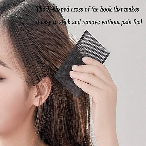 Miniatura 4 de 5 bolsas/10 calcomanías con flecos, almohadillas cuadradas de flequillo mágico, horquilla de clip fijo, cinta de plástico sin costuras de 3 x 2.4