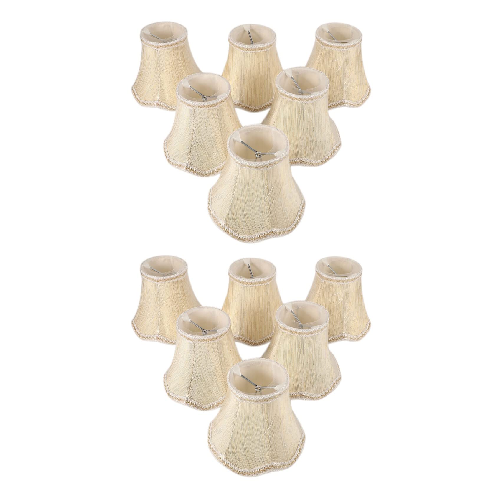 Hndhbfgrt Set of 12 Chandelier Shades,ONLY for Candle Bulbs,Clip-on Fitter Lamp Shades