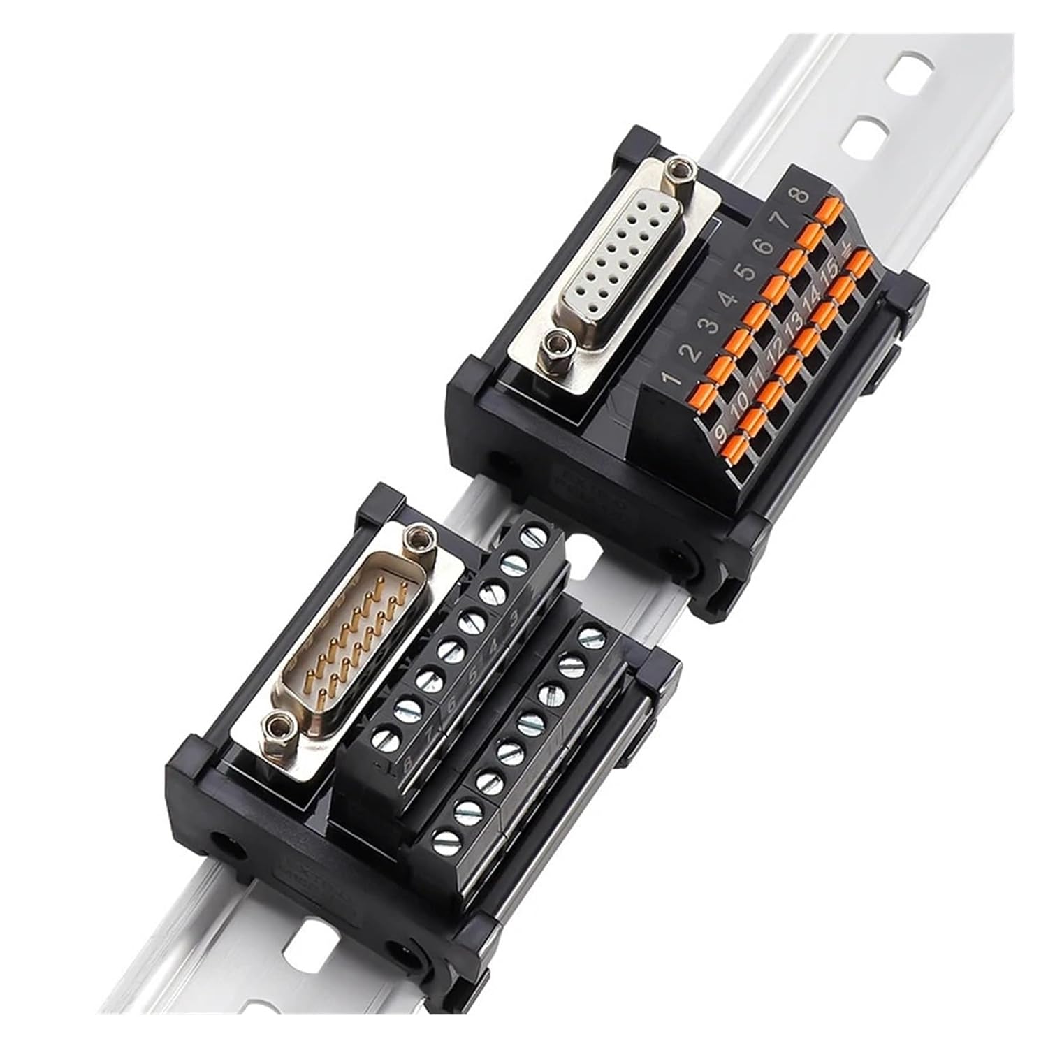 EXTB-DF78S-L ケージねじ端子 10A300VDB9 シリアルターミナルブロック オスメス端子台レール NSIXSURIM