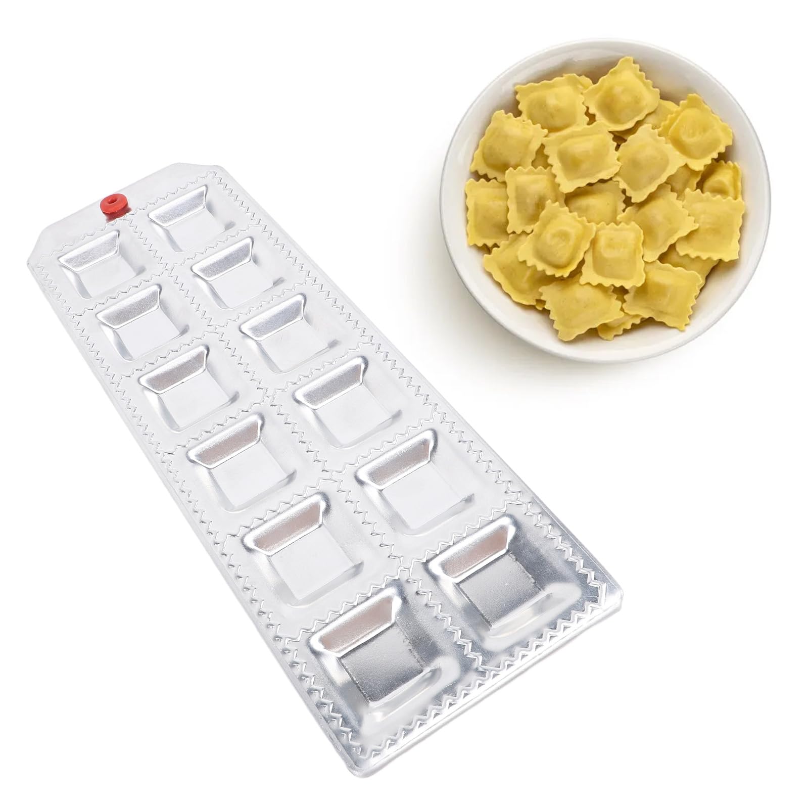 Stampo per Ravioli Russi Stampo per Gnocchi in Lega di Alluminio Stampo per Pelmeni Stampo per Gnocchi di Carne Pelmeni 37 Fori (BLACK