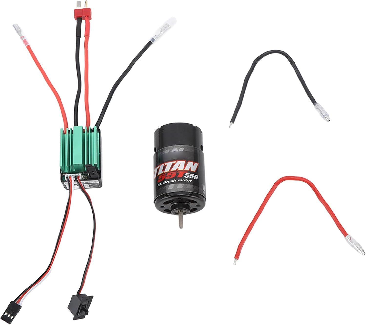 RC Brushed Motor ESC Kit,550 55T Brushed Motor with 320A Brushed ESC Universal for RC Crawler Car Boat