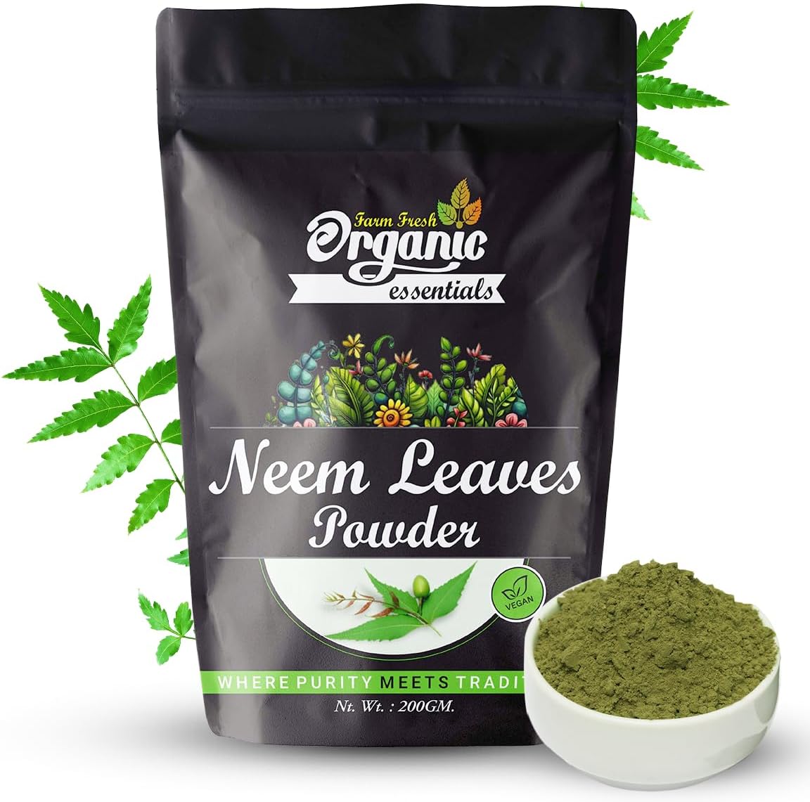 Neem Leaf Powder For Hair & Scalp Treatment, Pure and Chemical-Free for Healthy, Vibrant Hair