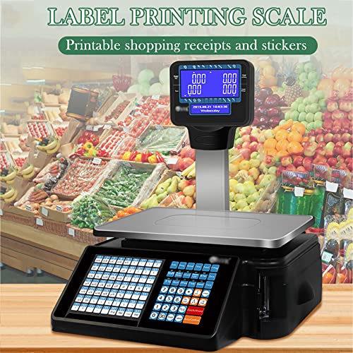 Báscula computarizada para comercio con impresora térmica 66lb miniatura 2