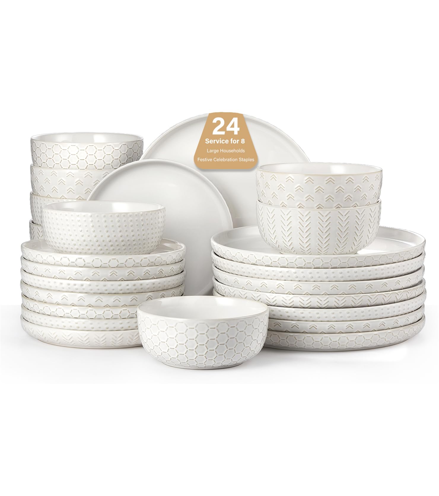 Lareina 24 Piece Dinnerware Sets