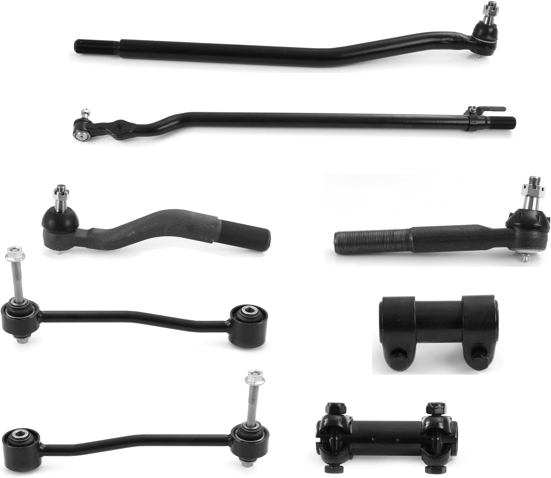 Metrix Premium 8pcs Kit Tie Rod Drag Link Stabilizer Fits Ford Excursion F-250 Super Duty F-350 Super Duty 4x4 K80273, K80274, DS1438, DS1439, ES3423, ES3427T, ES3422S, ES3426S