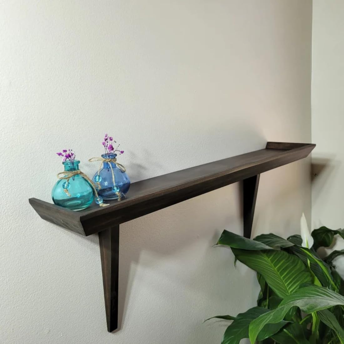 Crysellewoods 70cm Long Wooden Console Table for Living Room | Side Entrance Table for Home (70x17.7x30cm) 3
