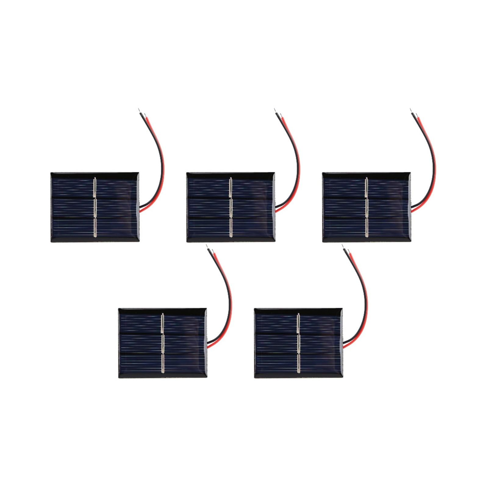 Wvyhlamrc 5Pcs 0.4W 1.5V 5-20Pcs 0.3W 5V 0.4W 1.5V Solar Epoxy Panel Polysilicon Board With Wire Diy Solar System Module For Battery Charger Solar Toys(5Pcs 0.4W 1.5V)