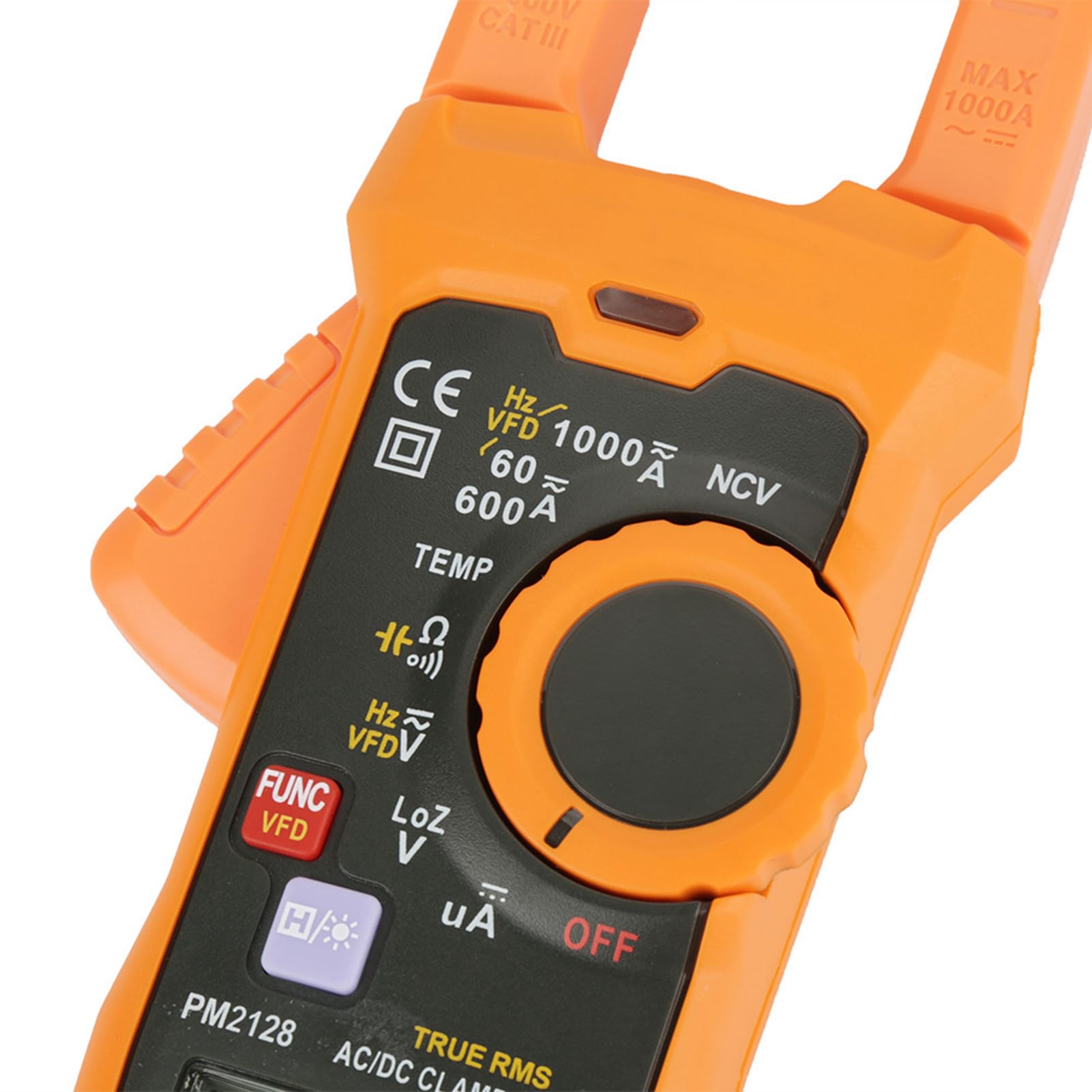 PEAKMETER PM2128 Miernik cęgowy AC DC, Tester napięcia, Cyfrowy miernik cęgowy napięcia i prądu AC DC, Tester rezystancji i pojemności, Z podświetlanym wyświetlaczem i funkcją