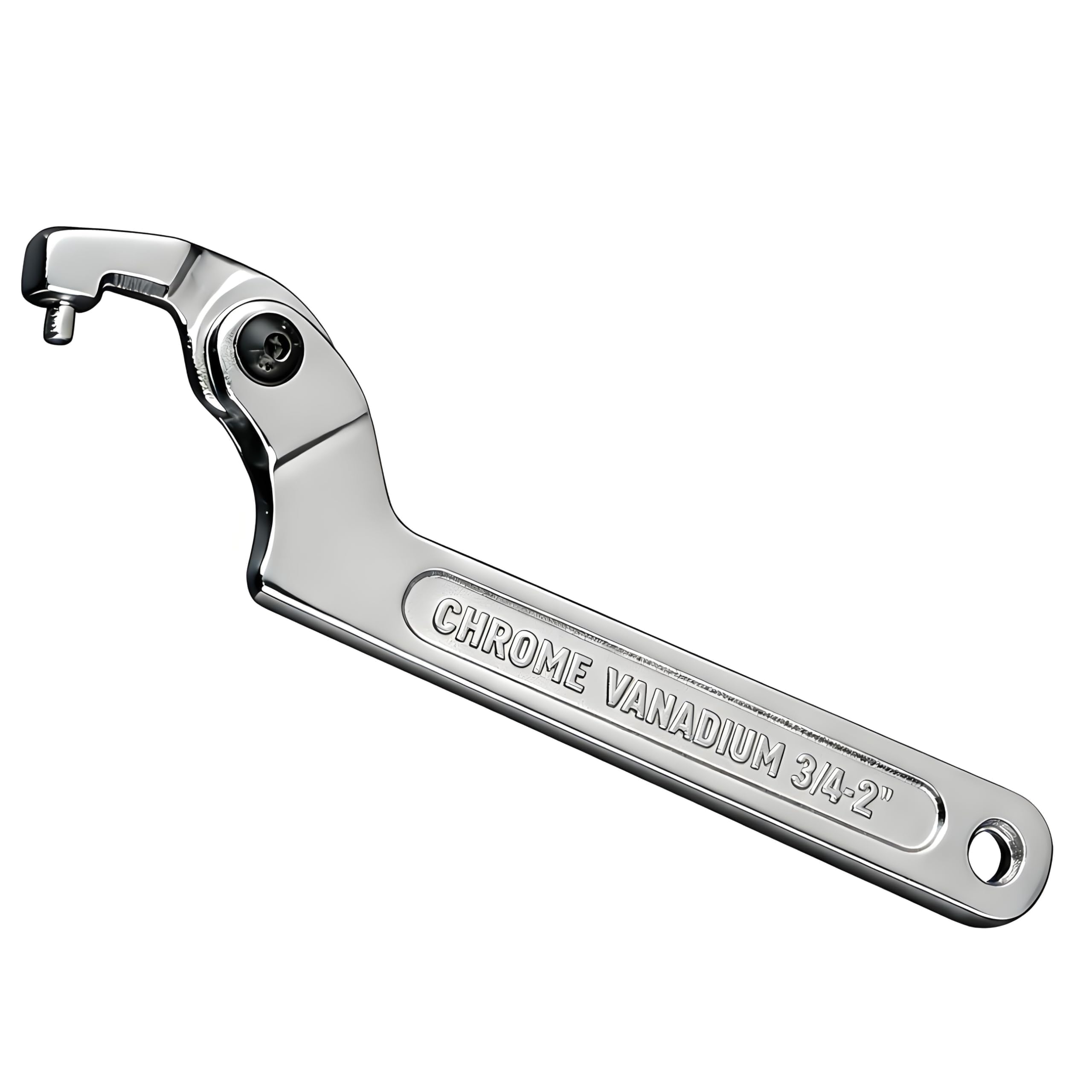 Open-end Adjustable Wrench Ajustable 19-51mm, Llave Inglesa Cromo-Vanadio, Llave De Gancho Ajustable En C, Herramienta Profesional para Fontanería y Contadores de Agua