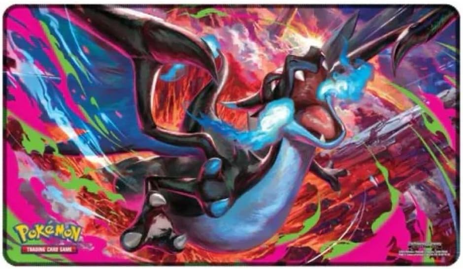 Mega Charizard Playmat - Mega Charizard X ex Ultra Premium Collection UPC - MTG Decks & More Compatible with Pokemon TCG!