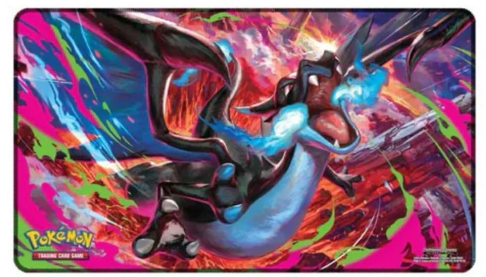 Mega Charizard Playmat - Mega Charizard X ex Ultra Premium Collection UPC - MTG Decks & More Compatible with Pokemon TCG!