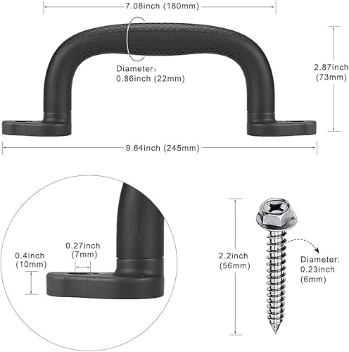 Miniatura 2 de Dolibest Juego de 4 asas de seguridad para parque infantil, juego de columpios de mano de seguridad para niños, marco de escalada, casa de juegos,