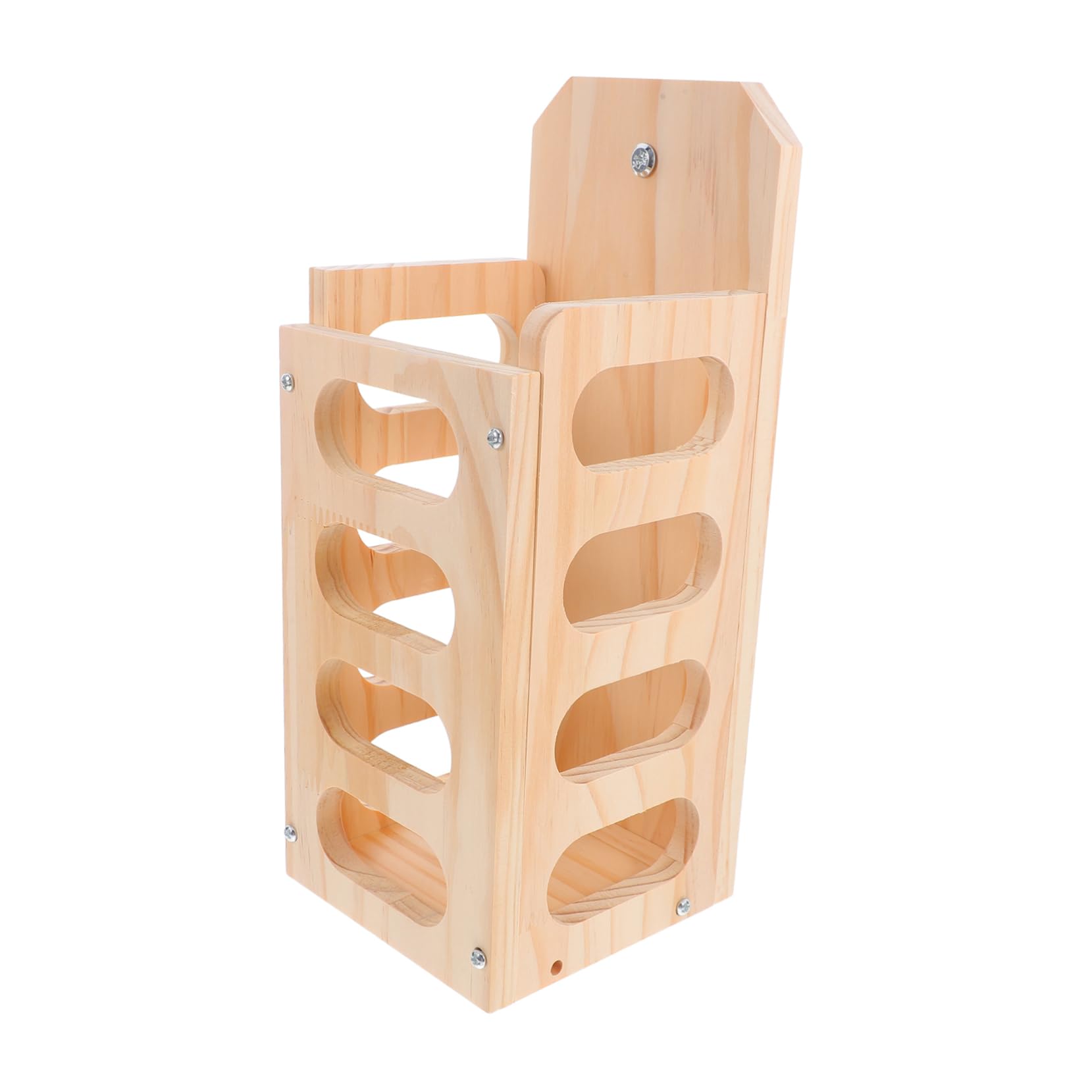BESPORTBLE Hay Feeder Wooden Rack No Waste Hay Holder for Small Pets Wall Mount for Chinchillas Guinea Pigs Efficient Accessible Design for Indoor Use