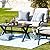 PatioFestival Patio Conversation Set Metal Outdoor Furniture Sets All Weather Cushioned Loveseat & 2 Rocking Chairs & 1 Coffee Table for Poolside Lawn Yard 4pcs