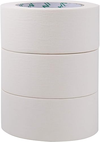 Tosnail Cinta adhesiva para arte y manualidades, 3 unidades, 2.0in, color blanco, 164 yardas