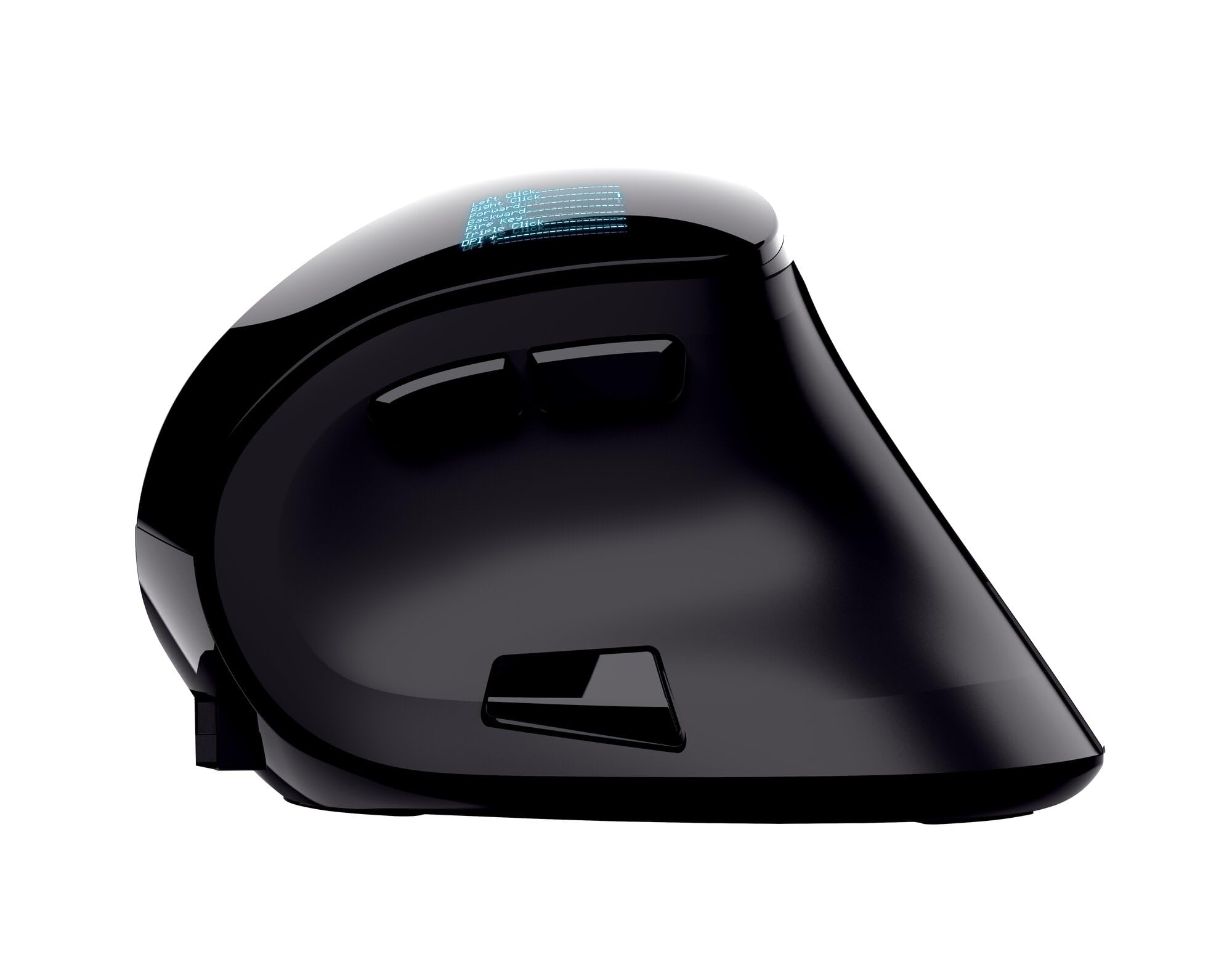 Trust Voxx Mouse Verticale Wireless Ricaricabile Bluetooth o 2.4 GHz, Mouse Ergonomico Senza Filo Programmabile, 9 Pulsanti, Display LED, 1200-2400 DPI, Mac PC Macbook Laptop Chromebook - Nero