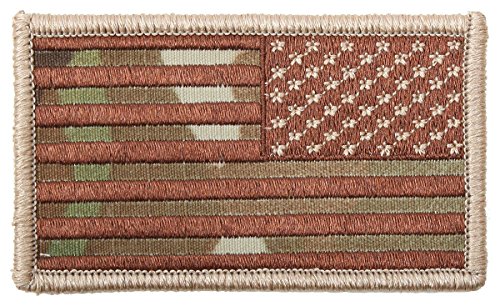 Rothco American Flag Patch - Hook Back (Multicam Reverse)