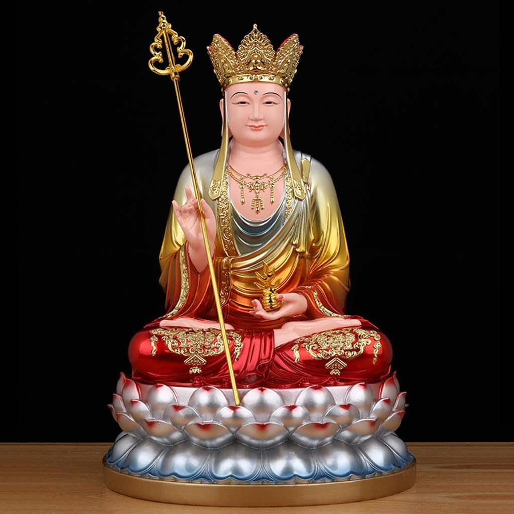 Posąg Buddy Do wnętrz Zen Malowana Żywica Figurki Bodhisattwy Do Kultu Domowego, Ozdoby Medytacyjne, Studium Salonu, Ozdoby Dekoracyjne Ozdoby Medytująca Statua Buddy Rzeźba