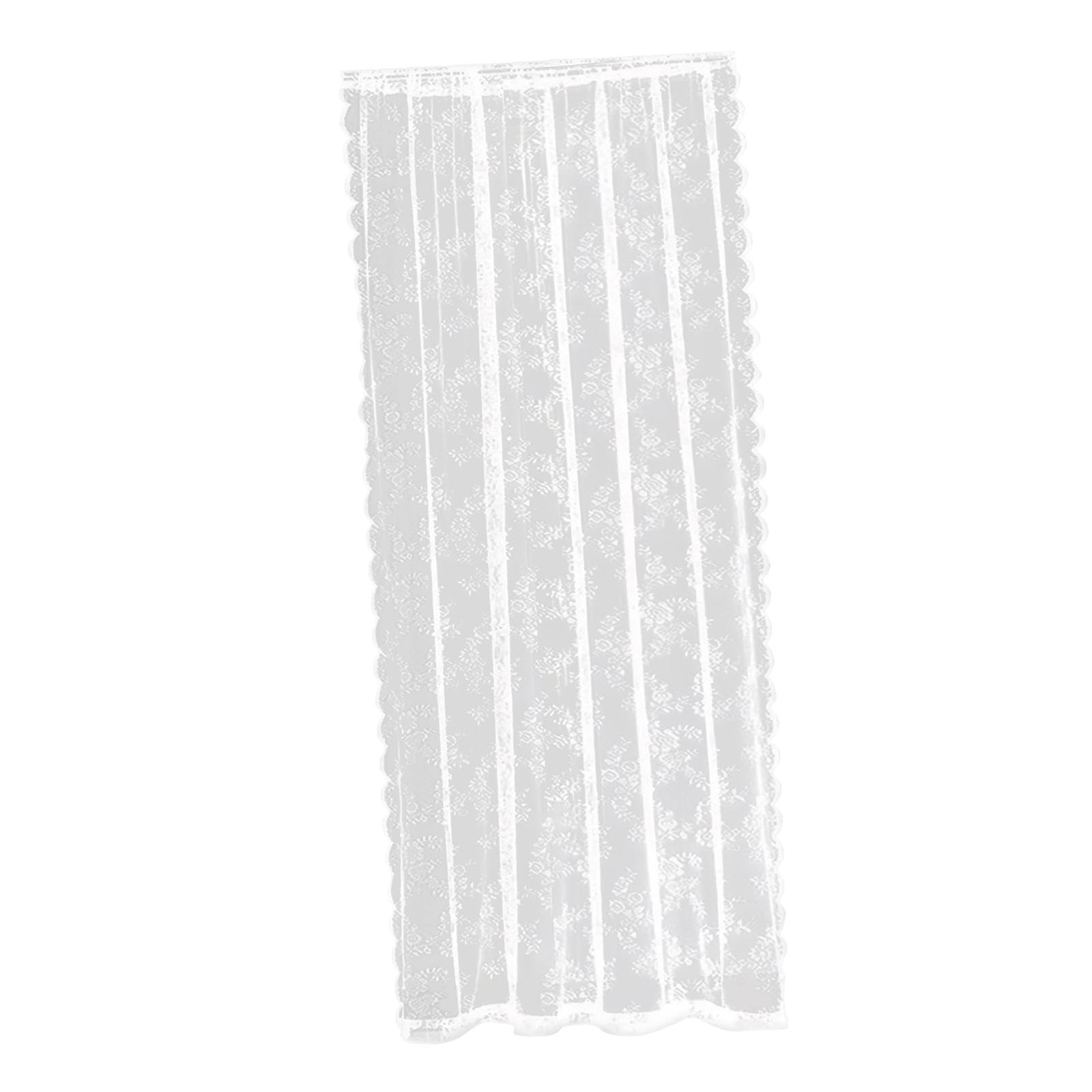 CYDZSRA Elegant Tulle Window Drapes Floral Lace Privacy Curtains Modern Living Room Vibes White Lace Floral Net Curtains Tulle Yarn Curtain Bathroom Room Privacy Voile Curtain, White, 150x100cm
